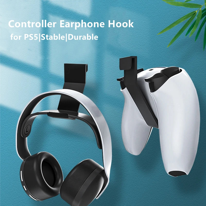 2PCS For PS5 Host Earphone Hook Holder Hanging Bracket Headset Storage Rack Earphone For Playstation 5 Game Console Accessories