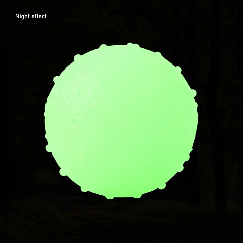 Pet Dog Toy Night Glowing Ball Pure Natural Rubber Leakage Food Toys for Large Dogs Puppy Non-slip Luminous