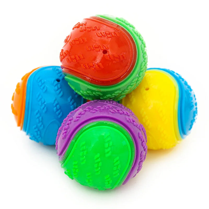 Rubber Elastic Ball Puppy Funny Dog Toys Durable Floatable Squeaking Bite Resistant Dog Toys Teeth Cleaning Toy Pet Products