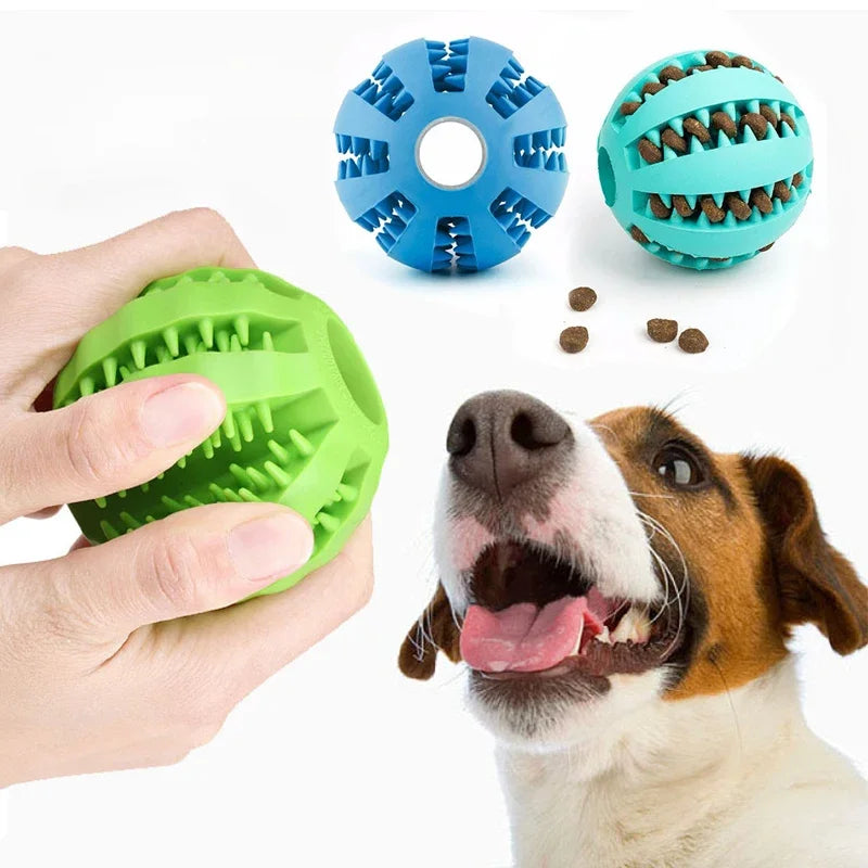 Silicone  Dog Toys Stretch Rubber Leaking Ball Funny Interactive Pet Tooth Cleaning Balls Bite Resistant Chew Toys