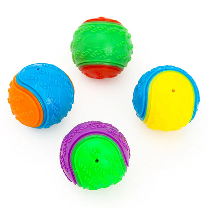 Rubber Elastic Ball Puppy Funny Dog Toys Durable Floatable Squeaking Bite Resistant Dog Toys Teeth Cleaning Toy Pet Products