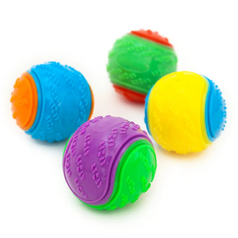 Rubber Elastic Ball Puppy Funny Dog Toys Durable Floatable Squeaking Bite Resistant Dog Toys Teeth Cleaning Toy Pet Products