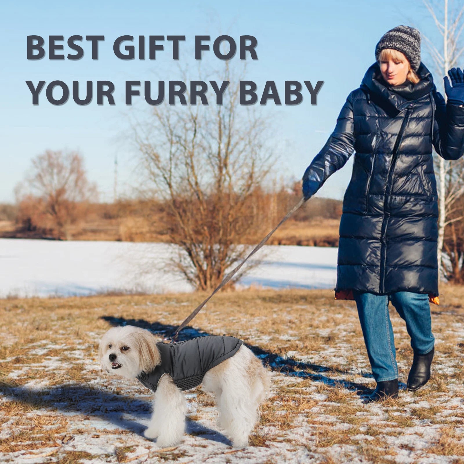 Dog Cold-weather Coat Winter Pet Dog Coat Pet Dog Jacket With Zipper For Small Large Dogs Cats Windproof