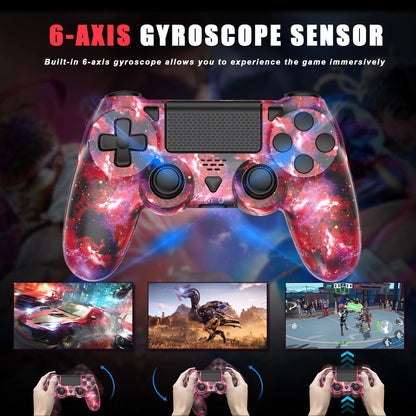 For Bluetooth Game Controller for PS4/Slim/Pro Wireless Gamepad For Windows PC Dual Vibration Joystick For IOS/Android Control