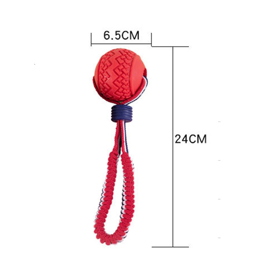 Bite Resistant Dogs Chewing Toys Pet Interactive Training Rope Knot Balls Puppy Tooth Cleaning Molar Ball with String Dog Toy