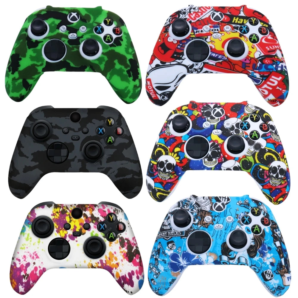 Anti-slip Protective Cover Case For XBOX Series X/S Game Controller Accessories Silicone Covers Cases With Thumb Stick Grip Cap