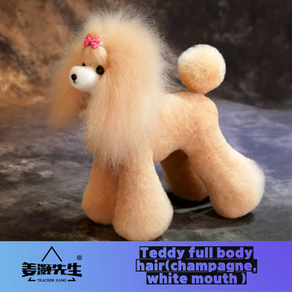 Mr.Jiang Teddy Fake Hair Pet Teacher Beauty Modeling Practice Dog Model Standard Skeleton Model Dog Whole Body Fake Hair