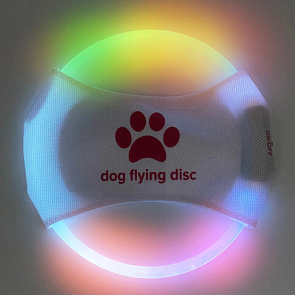 Dog Flying Discs 3 Modes Light Glowing LED luminousTrainning Interactive Toys Game Flying Discs Dog Toy Pet Dog Accessories